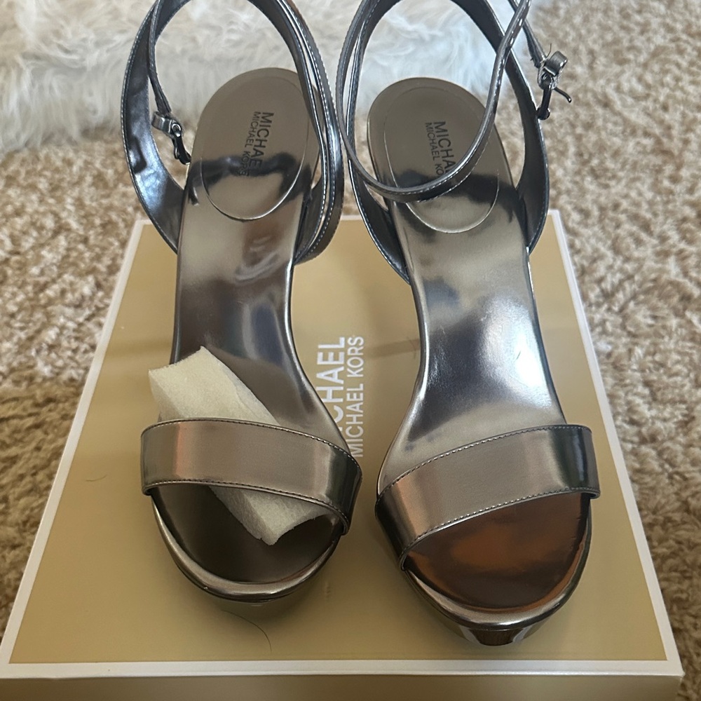Michael Kors Metallic Silver Heels